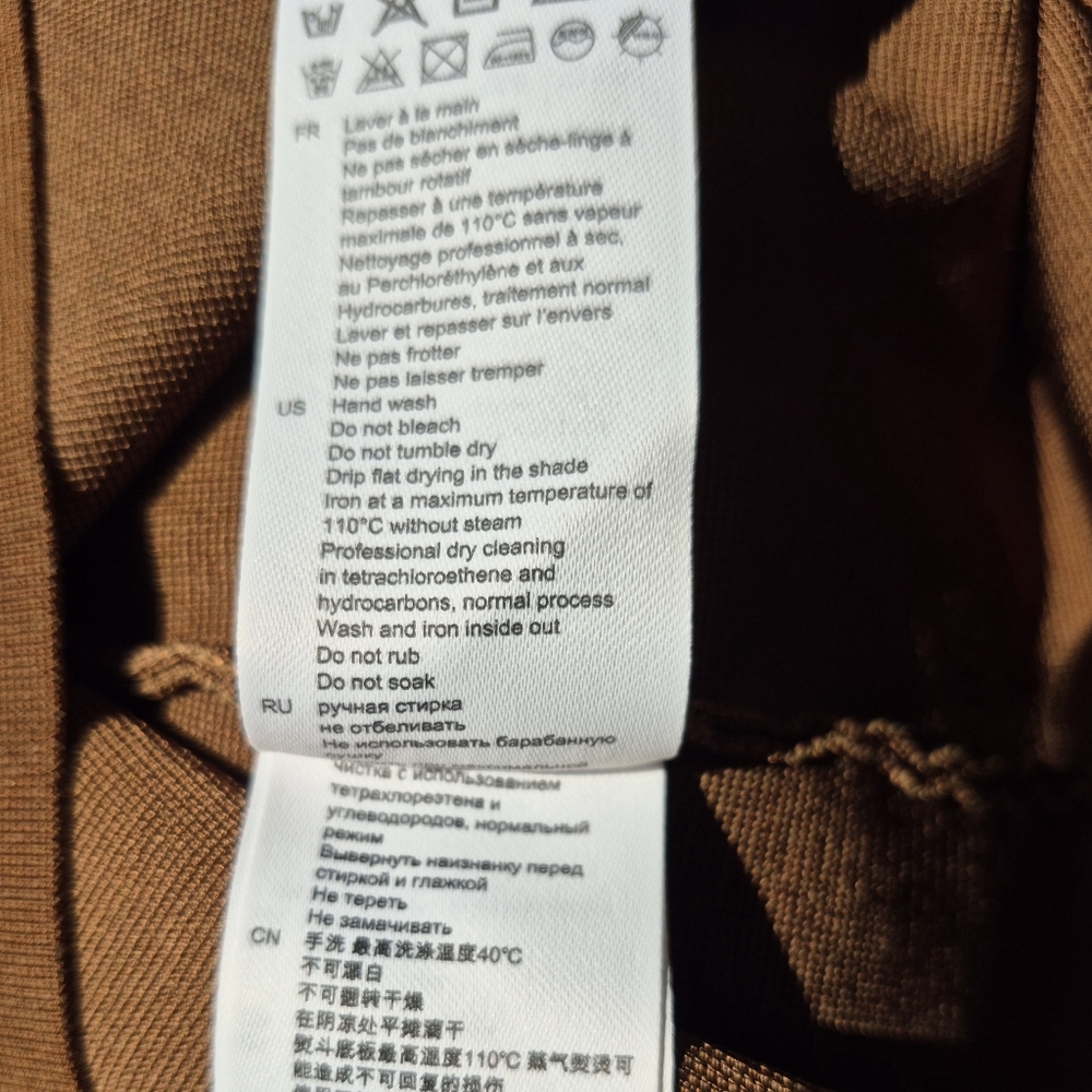 Sandro Paris Dress Aja Midi Beige Orange Ombre Cut Out Stretch Knit Size 38 (6) - Picture 10 of 14